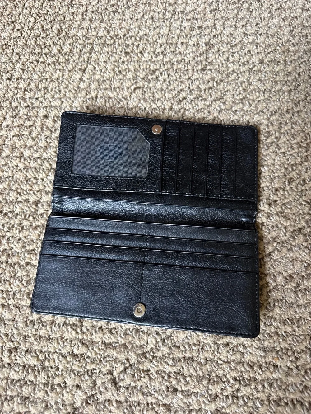 navy floral pattern card wallet